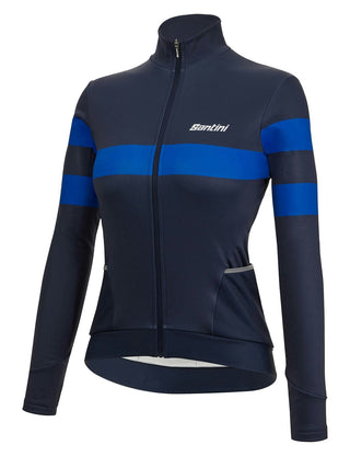 Santini Coral Bengal Women's Long Sleeve Jersey - Nautica Blue