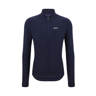 Santini Pure 4W Men's Thermal Long Sleeve Jersey - Nautica Blue