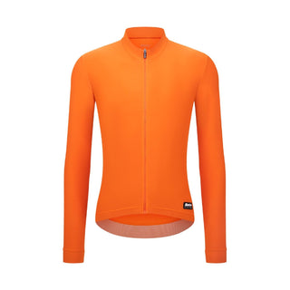 Santini SMS RTR Winter Fleece Unisex Long Sleeve Jersey - Deep Orange