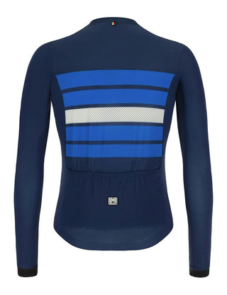 Santini Sleek Bengal Long Sleeve Men's Jersey - Royal Blue