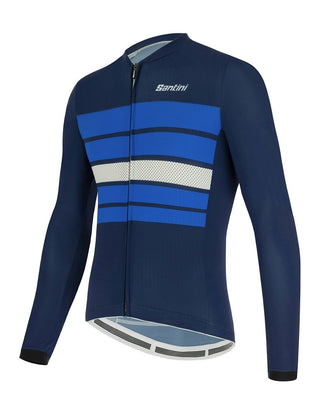 Santini Sleek Bengal Long Sleeve Men's Jersey - Royal Blue