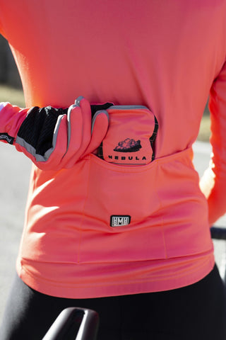 Santini Colore Women's Long Sleeve Jersey - Granatina Pink