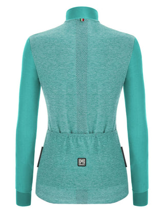 Santini Colore Puro Women's Long Sleeve Jersey - Aqua
