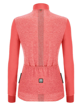 Santini Colore Puro Women's Long Sleeve Jersey - Granatina Pink