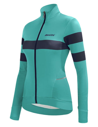 Santini Coral Bengal Long Sleeve Women's Jersey - Aqua