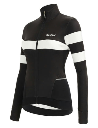 Santini Coral Bengal Long Sleeve Women's Jersey - Black Nero