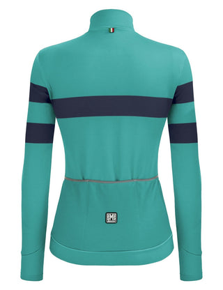 Santini Coral Bengal Long Sleeve Women's Jersey - Aqua