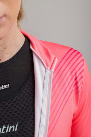 Santini Pure Dye 4W Women's Thermal Long Sleeve Jersey - Granatina Pink