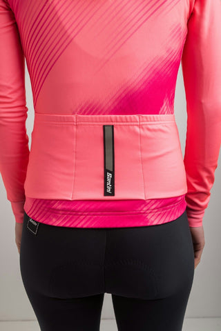 Santini Pure Dye 4W Women's Thermal Long Sleeve Jersey - Granatina Pink