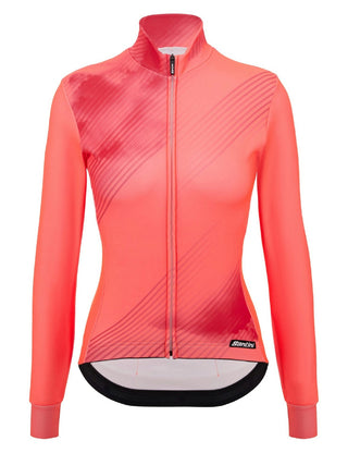 Santini Pure Dye 4W Women's Thermal Long Sleeve Jersey - Granatina Pink
