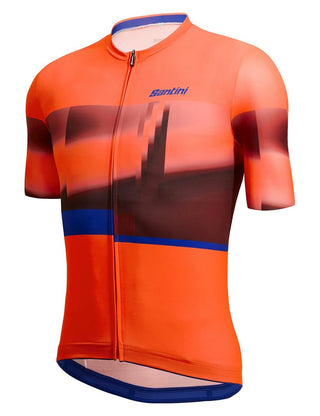 Santini Mirage Men's Summer Short Sleeve Jersey - Fluro Orange