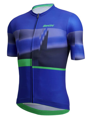 Santini Mirage Men's Summer Short Sleeve Jersey - Nautica Blue