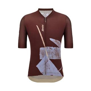 Santini SMS Note Men’s Short Sleeve Jersey - Chocolate