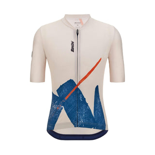 Santini SMS Note Men’s Short Sleeve Jersey - Beige