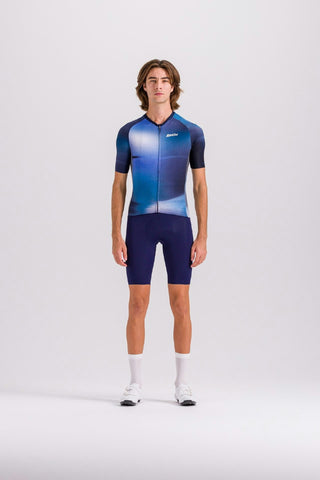 Santini Ombra Eco Micro Unisex Short Sleeve Jersey - Nautica Blue