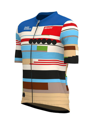 Santini Paris Roubaix Short Sleeve Jersey - Print