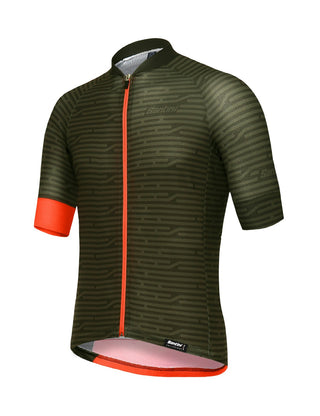Santini FZ Soffio Men's Short Sleeve Jersey - Army Green