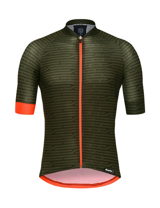 Santini FZ Soffio Men's Short Sleeve Jersey - Army Green