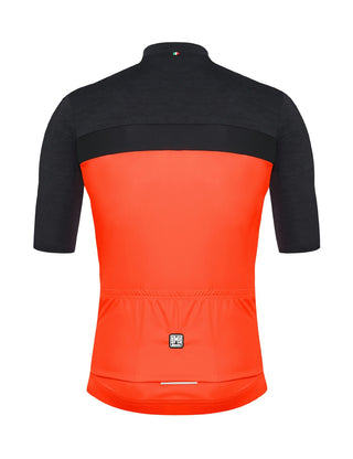 Santini FZ Stile Men's Short Sleeve Jersey - Fluro Orange