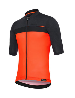 Santini FZ Stile Men's Short Sleeve Jersey - Fluro Orange