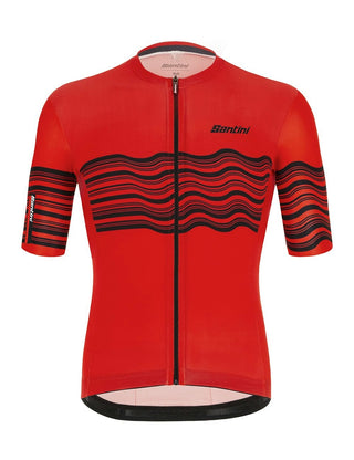 Santini Tono Profilo Short Sleeve Men's Jersey - Red