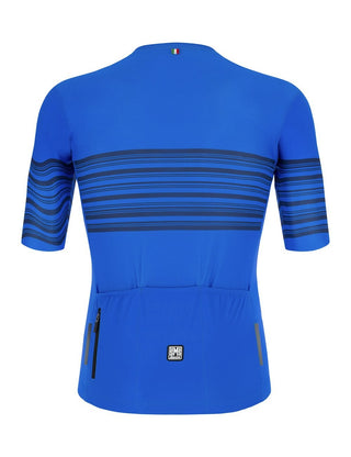 Santini Tono Profilo Short Sleeve Men's Jersey - Royal Blue