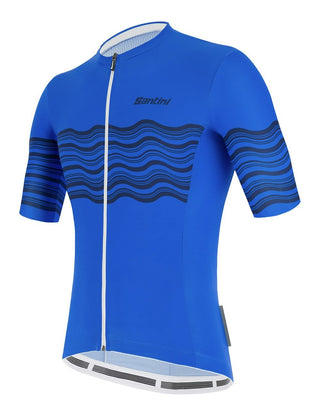 Santini Tono Profilo Short Sleeve Men's Jersey - Royal Blue
