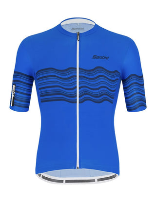 Santini Tono Profilo Short Sleeve Men's Jersey - Royal Blue