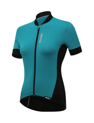 Santini Brio Women's Short Sleeve Jersey - Aqua