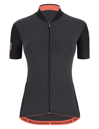 Santini Colore Women's Short Sleeve Jersey - Black Nero