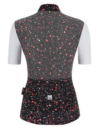 Santini Delta Pietra Women's Short Sleeve Jersey - Black Nero