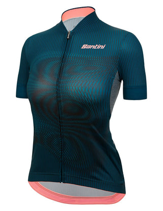 Santini Delta Vortex Women's Summer Short Sleeve Jersey - Teal