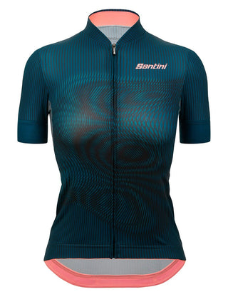 Santini Delta Vortex Women's Summer Short Sleeve Jersey - Teal