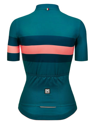 Santini Eco Sleek Bengal Women's Summer Short Sleeve Jersey - Teal