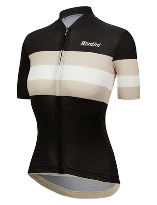 Santini Eco Sleek Bengal Women's Summer Short Sleeve Jersey - Black