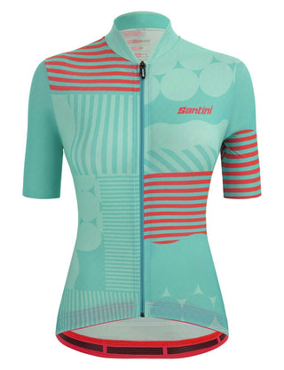 Santini Giada Optic Women's Short Sleeve Jersey - Aqua