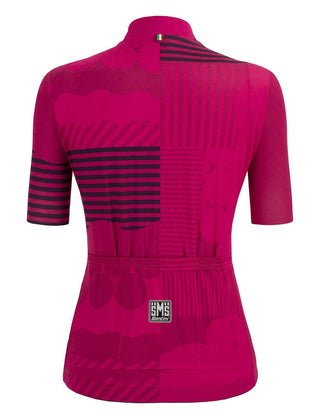 Santini Giada Optic Women's Short Sleeve Jersey - Raspberry