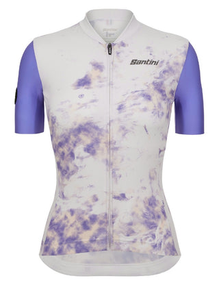 Santini Marble Terranova Women's Shorts Sleeve Jersey - Lilac