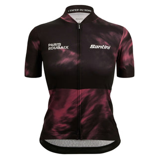 Santini Paris Roubaix Enfer Du Nord Women's Short Sleeve Jersey - Red/Black