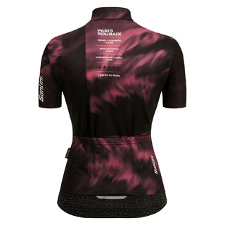 Santini Paris Roubaix Enfer Du Nord Women's Short Sleeve Jersey - Red/Black