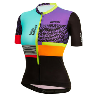 Santini Paris Roubaix Forger Des Heroes Women's Short Sleeve Jersey - Mixed Colours
