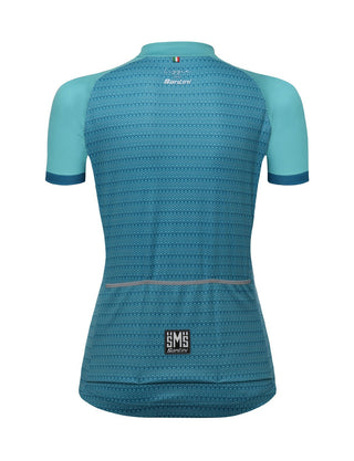 Santini Ritmo FZ Women's Short Sleeve Jersey - Aqua