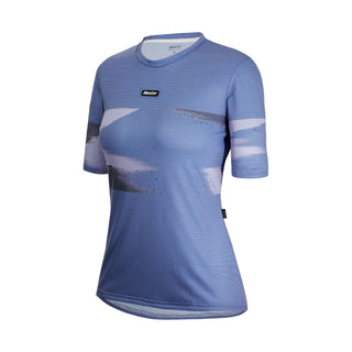 Santini Watt Women's Indoor Cycling Tech Short Sleeve T-Shirt - Royal Blue