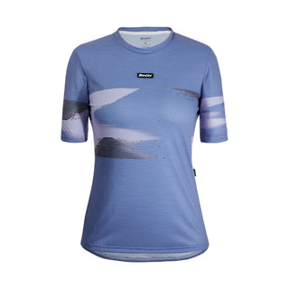 Santini Watt Women's Indoor Cycling Tech Short Sleeve T-Shirt - Royal Blue