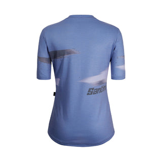 Santini Watt Women's Indoor Cycling Tech Short Sleeve T-Shirt - Royal Blue