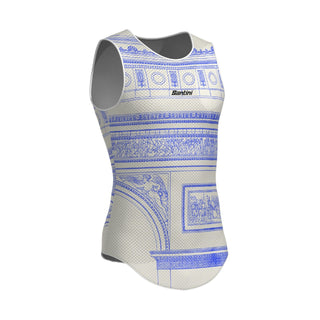 Santini TDF Arc De Triomphe Stage Baselayer - White/Blue