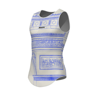 Santini TDF Arc De Triomphe Stage Baselayer - White/Blue