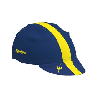 Santini TDF Col De La Madeleine Stage Cycling Cap - Blue/Yellow