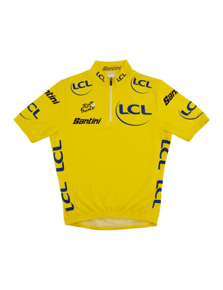 Santini Tour De France Kids Short Sleeve Leaders Jersey - Yellow