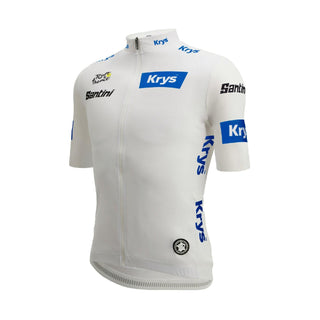 Santini SMS Tour de France 2025 Young Rider Leaders Short Sleeve Jersey - White